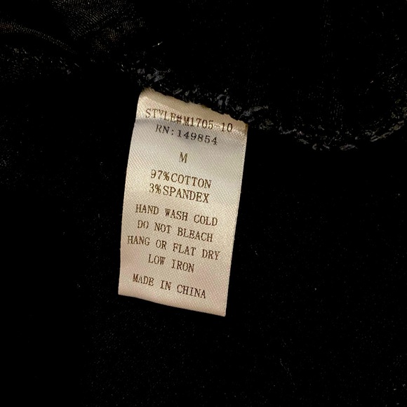 Sadie & Sage Black Denim Mini Jean Skirt, Size Medium - Picture 7 of 8